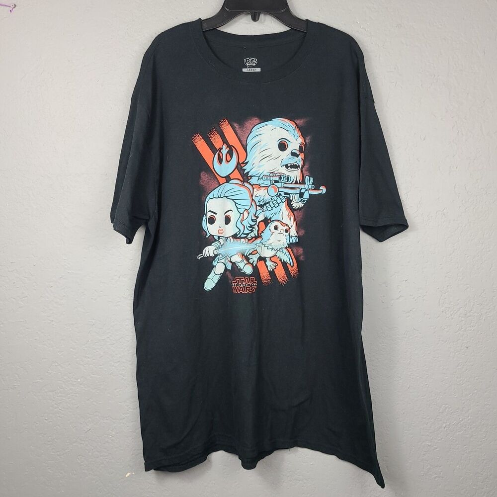 Star Wars Funko Pop Tees Last Jedi Rey And Friends T Shirt Cotton Size Large